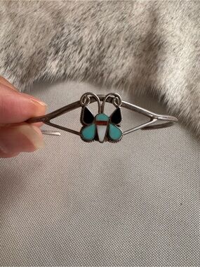 Zuni Butterfly Inlay Bracelet